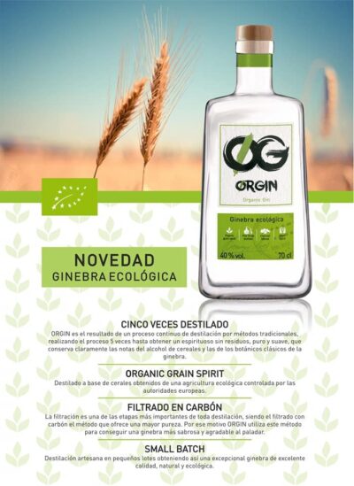 ORGIN Organic Gin   ginebra ecologica