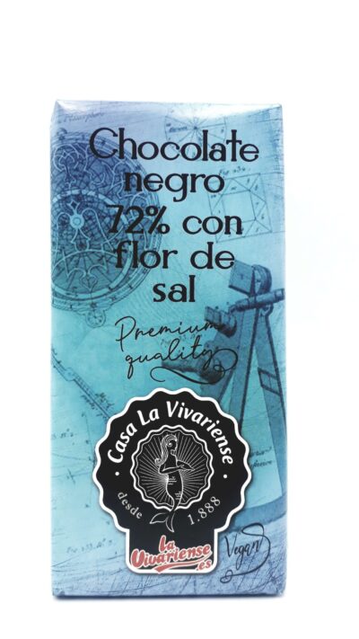 CHOCOLATE NEGRO 72% CON FLOR DE SAL CASA LA VIVARIENSE