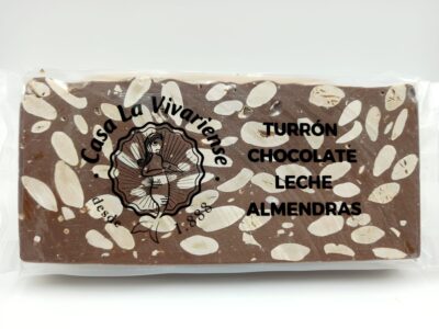 TURRÓN CHOCOLATE LECHE ALMENDRAS 300G CASA LA VIVARIENSE