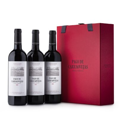 Estuche de 3 botellas del vino Pago de Carraovejas 2019 · 75 cl